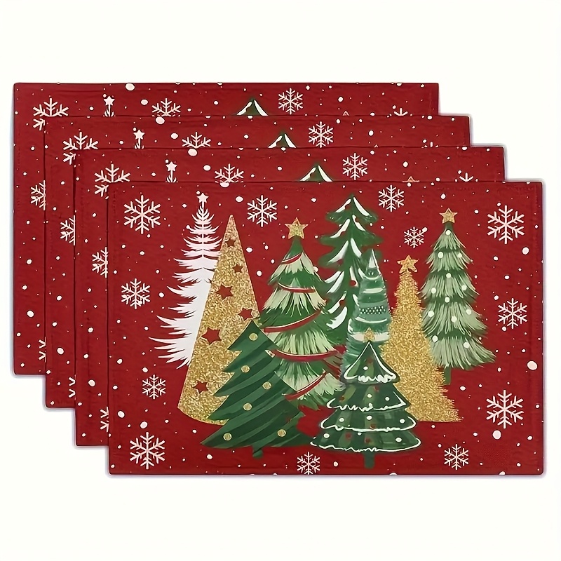 Red Christmas Tree Snowflake P - Family Tree Print 评论和价格