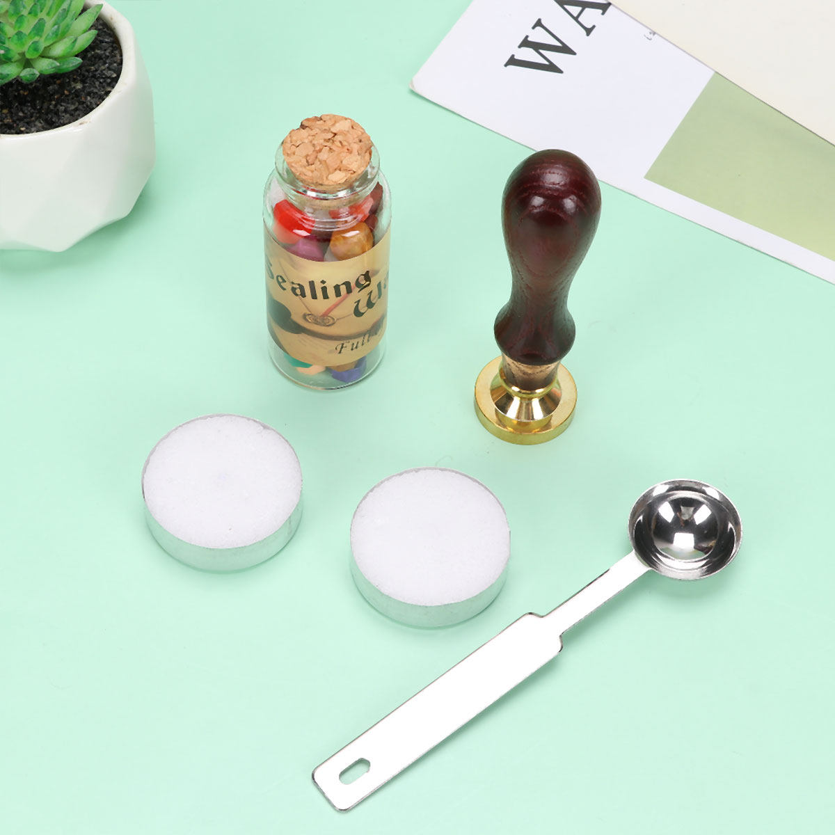 1Set Premium Sealing Wax Stamp - Wax Seal Letter Kit 评论和价格