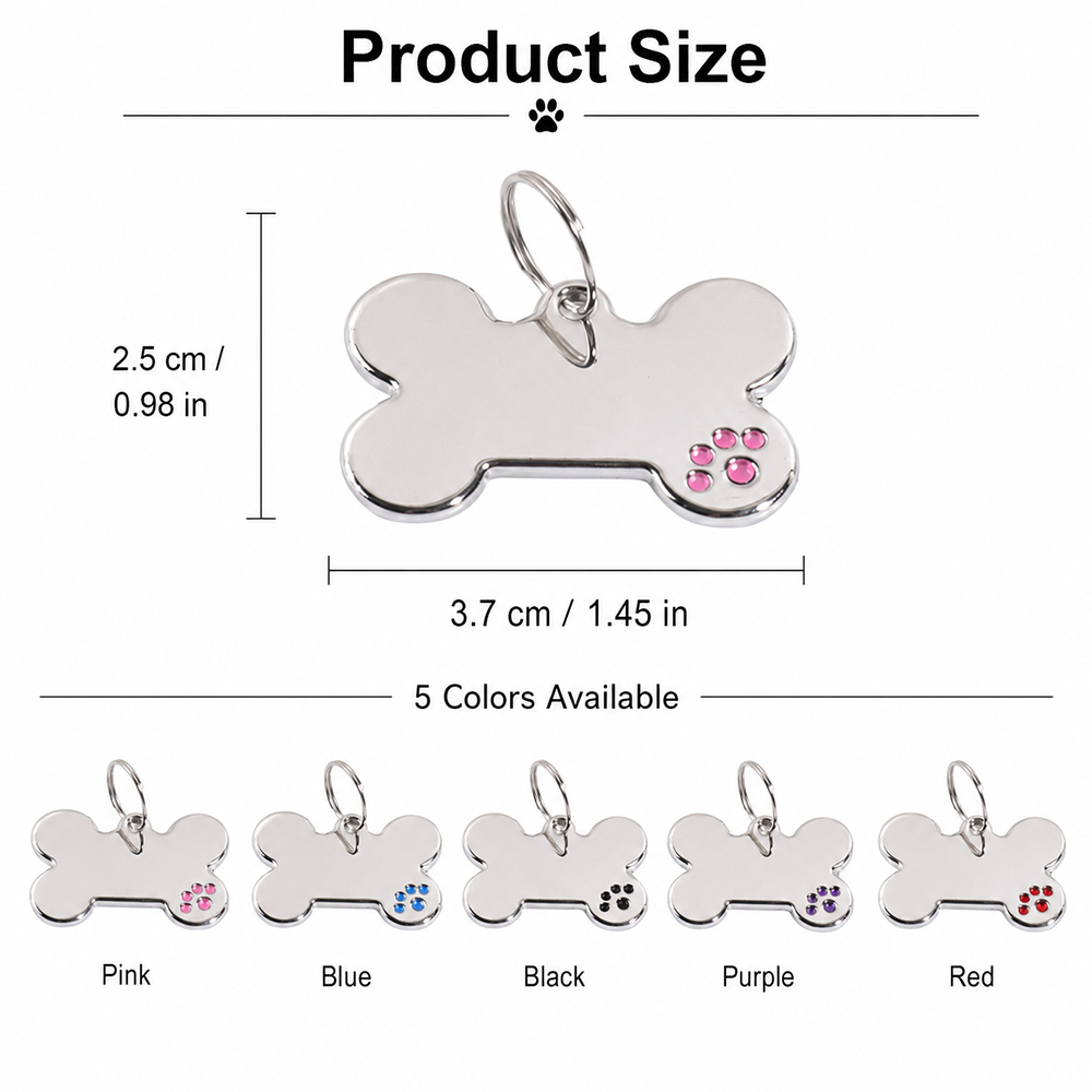 Custom Text Dog Tag Bone Shape - Pet Portrait Custom 评论和价格