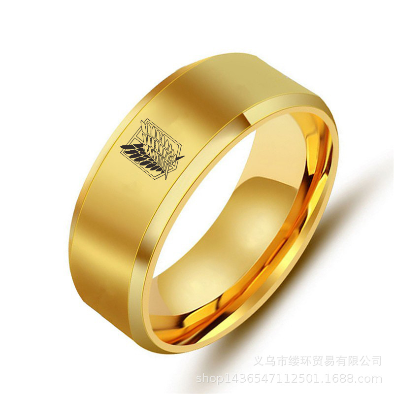 5 colors Attack on Titan Black - Initial Ring Custom 评论和价格