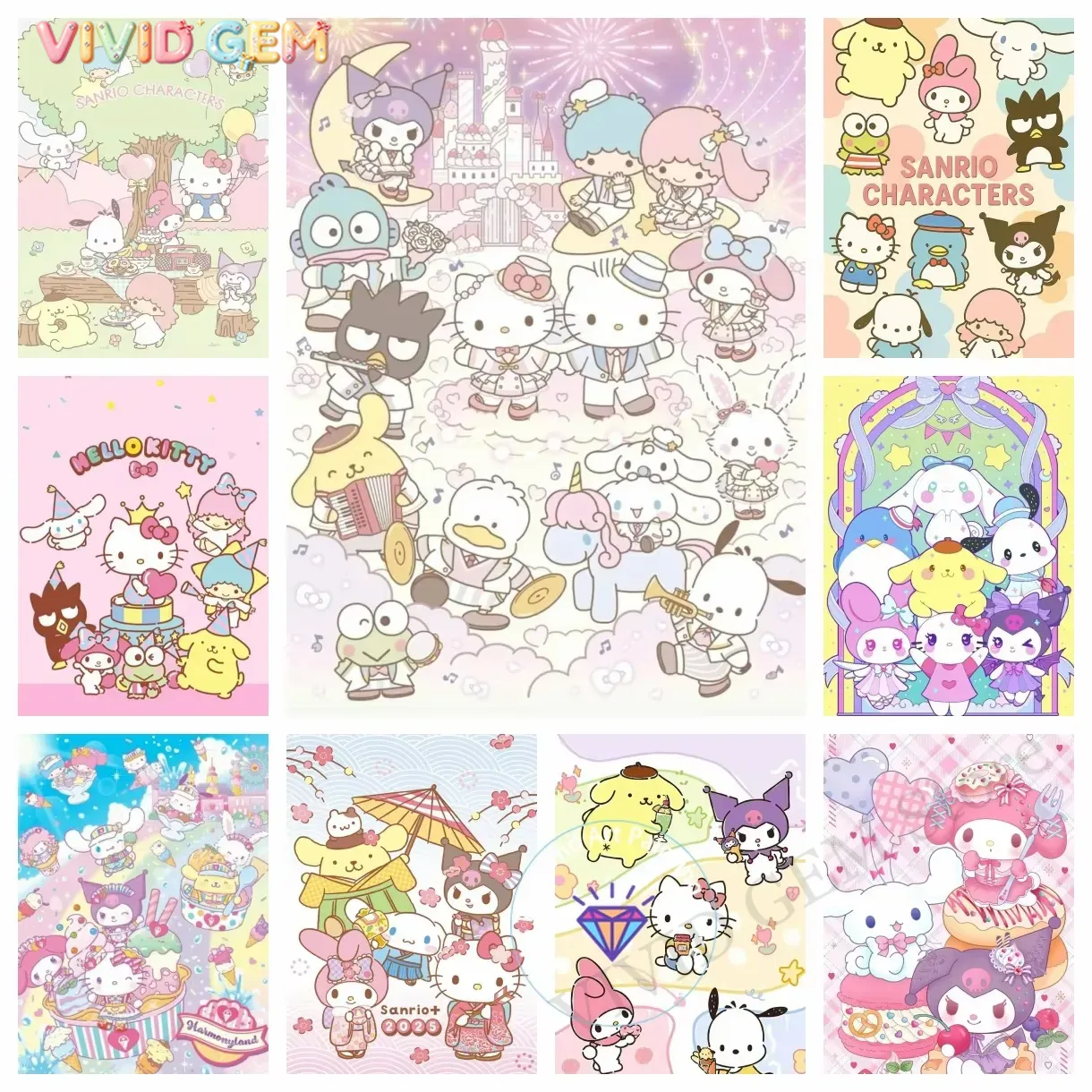 Diamond Painting Sanrio Family - Photo Mosaic Print 评论和价格