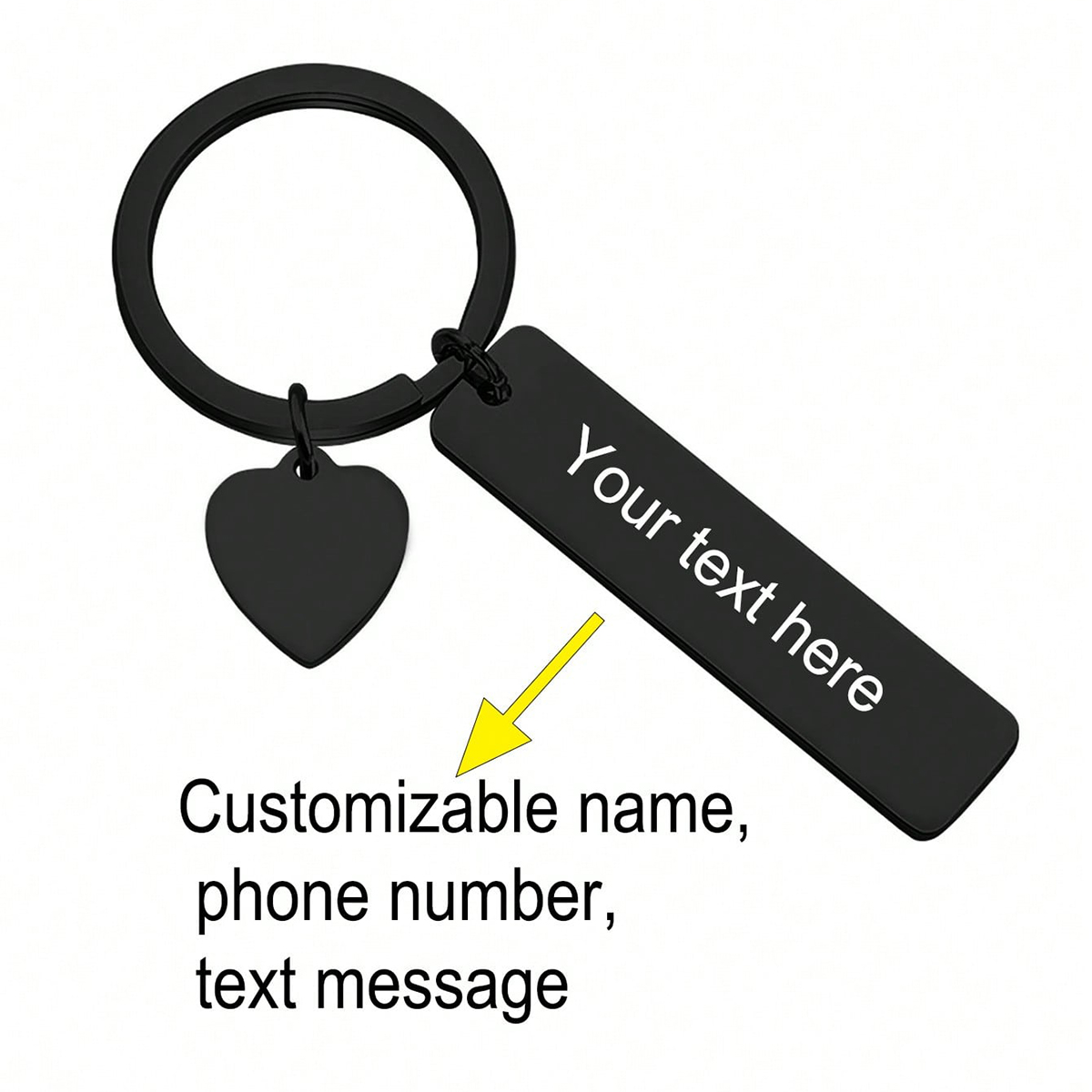 Custom Text Keychain Personali - Initial Ring Custom 评论和价格