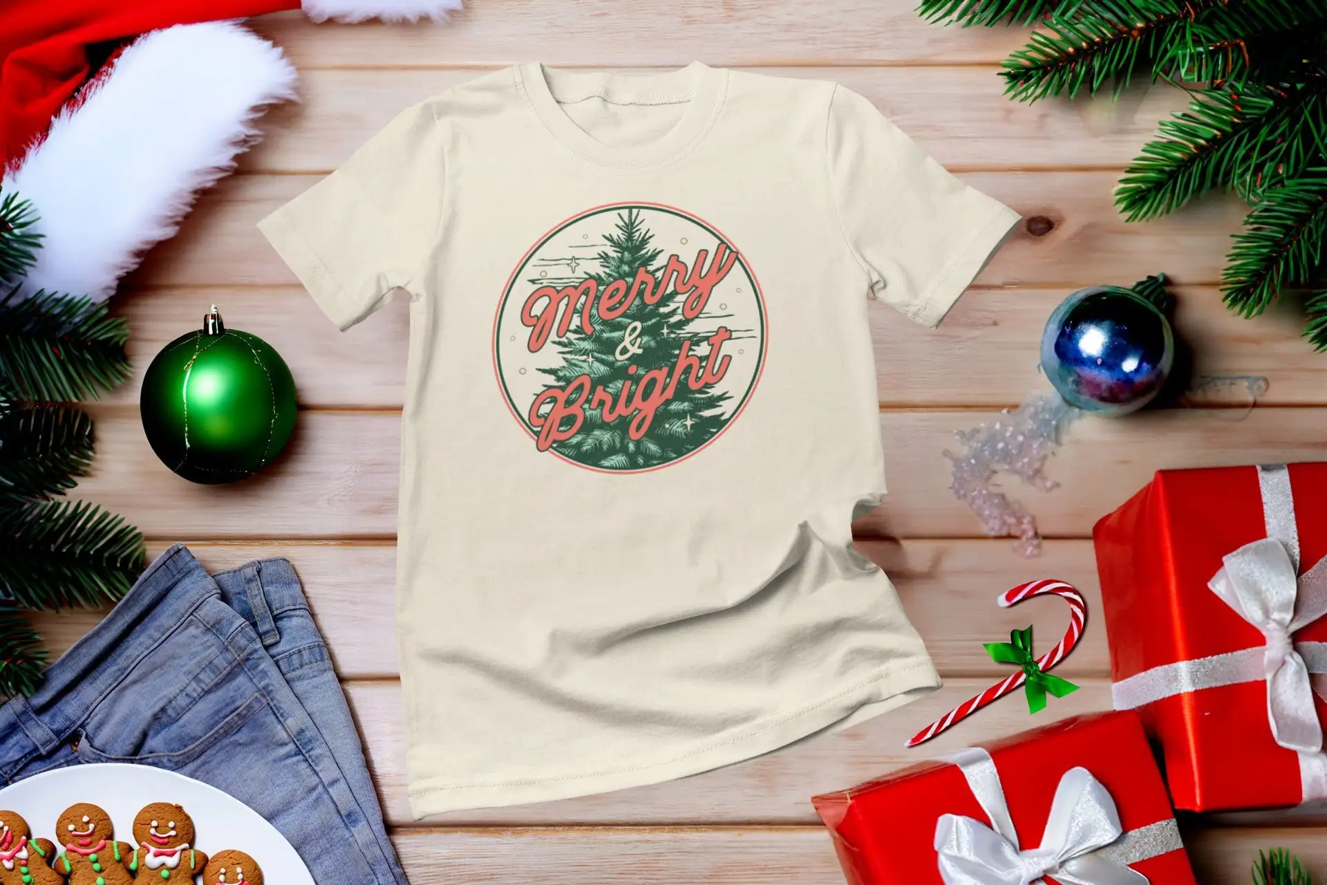 Merry and BrighT T Shirt Trees - Family Tree Print 评论和价格