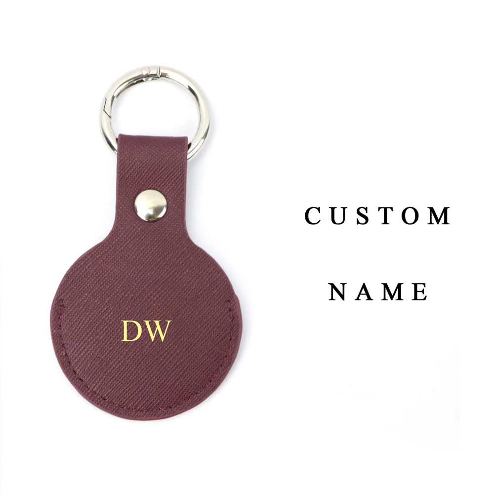 Custom Gold initial letters Fo - Monogram Keychain Leather 评论和价格