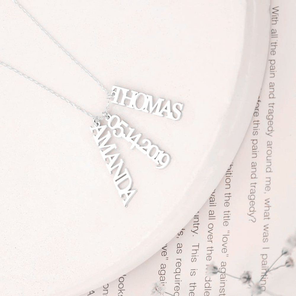 Custom Multiple Name Necklace  - Birth Flower Necklace 评论和价格