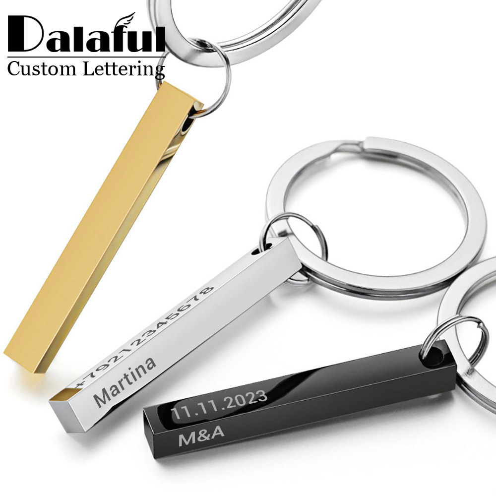 Personalize Keychains 3D Bar S - Initial Ring Custom 评论和价格