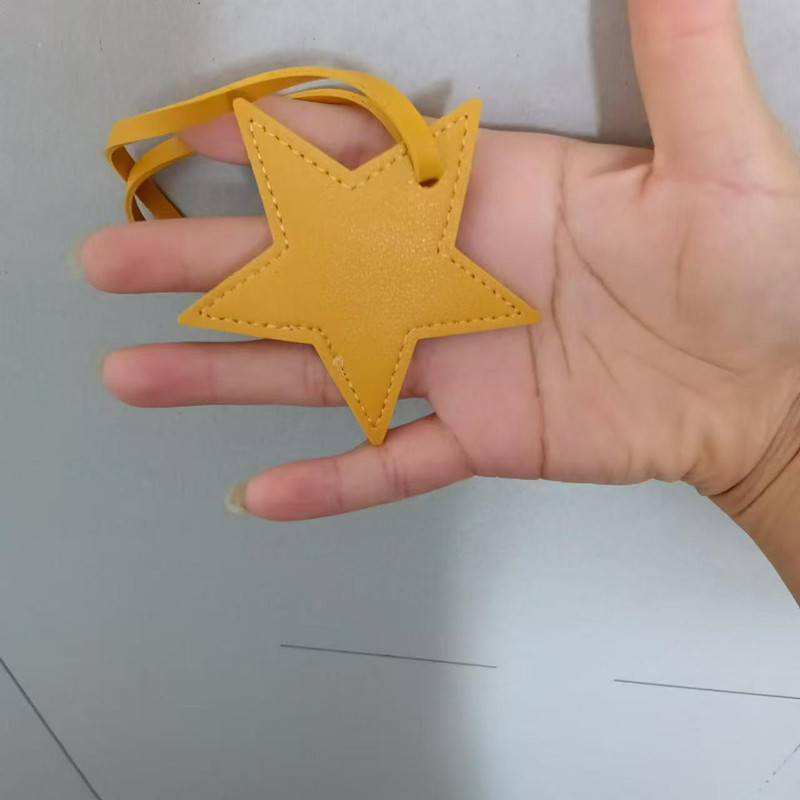 Free initials five pointed sta - Monogram Keychain Leather 评论和价格
